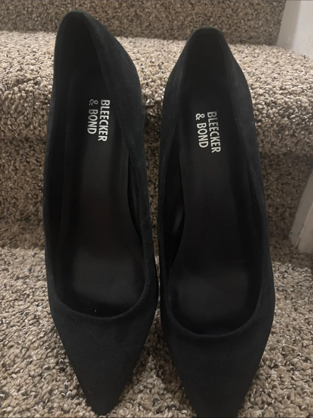 Bleecker & Bond Black Pointed Toe Pumps